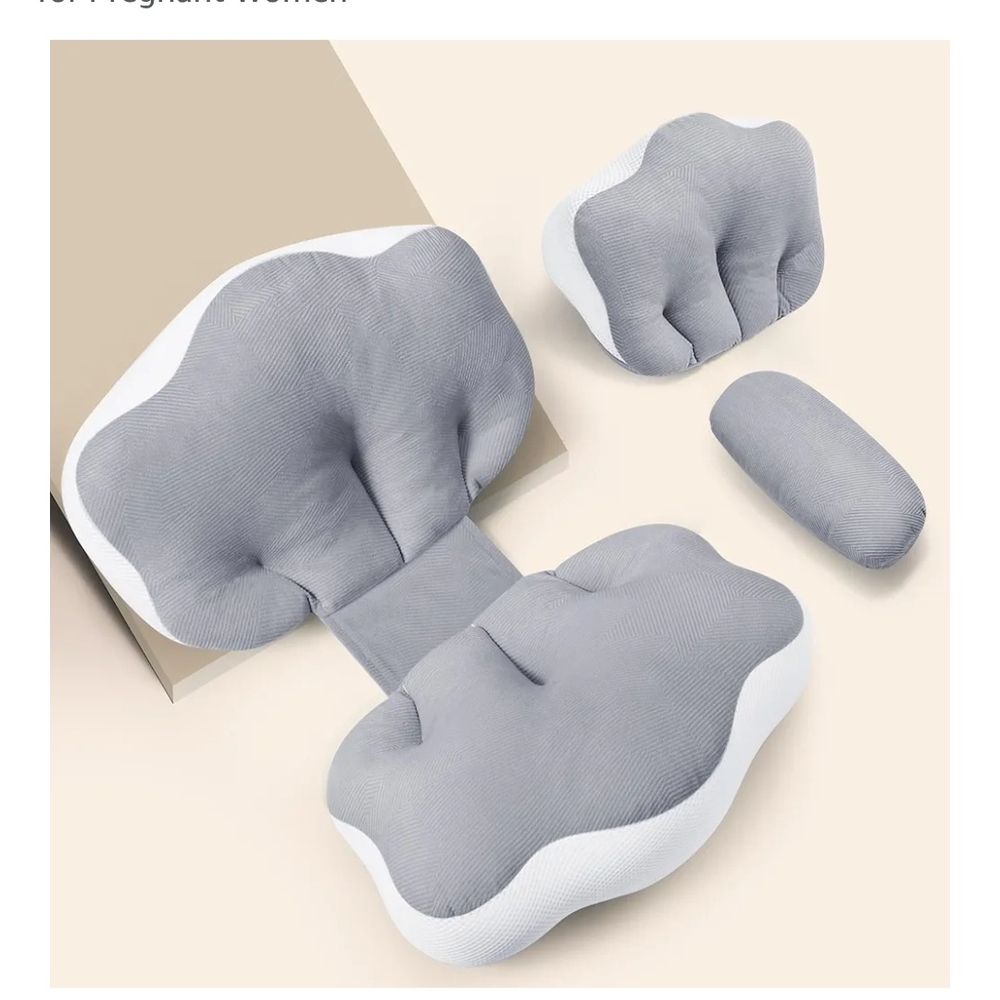 Gray and White Baby Pillow Set
